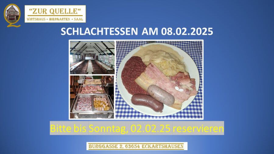 Schlachtessen am 08.02.2025